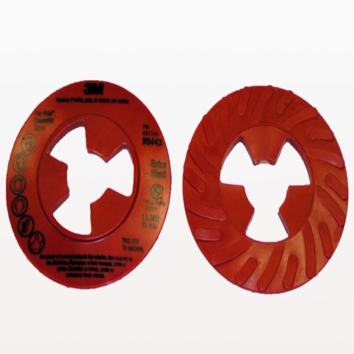 3M™ Disc Pad Face Plate Ribbed, 81733, black, 5 in (127 mm), hard