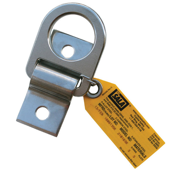 3M™ DBI-SALA® D-ring Plate Anchor 2109870, No Holes, 316 Stainless Steel Plate and D-ring
