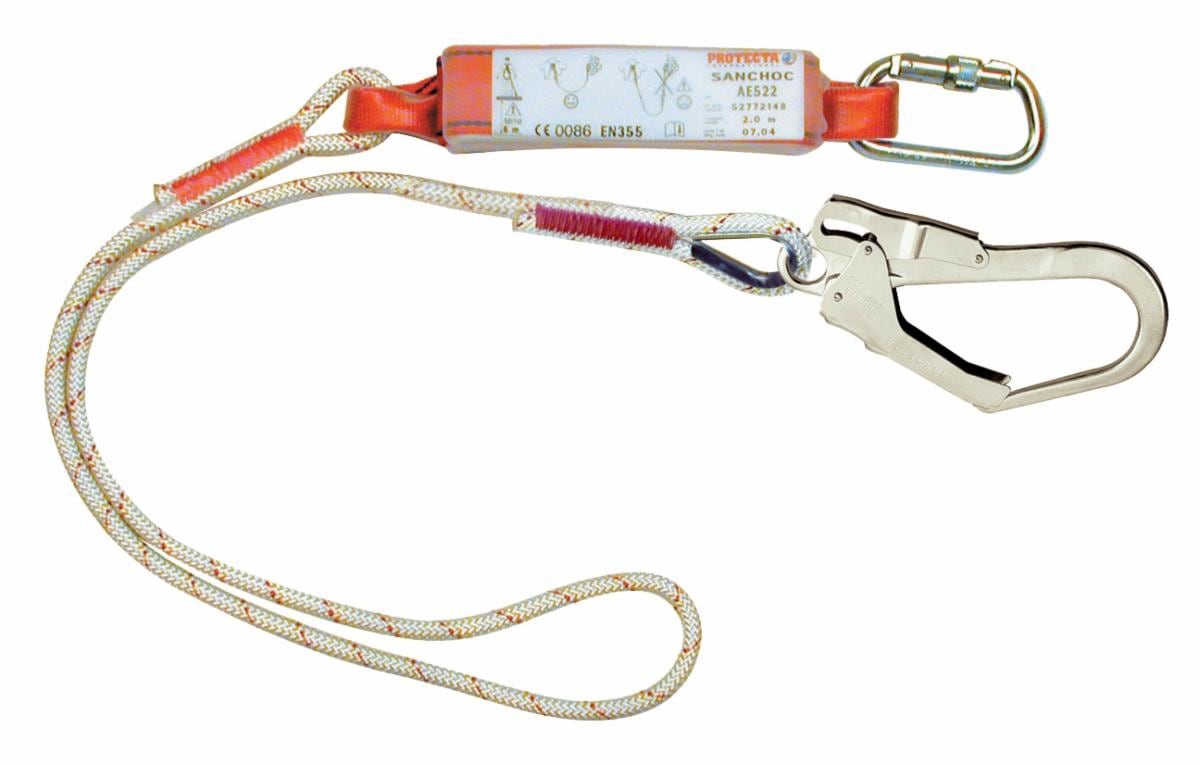 3M™ Protecta® Synthetic Rope Grab with Shock-Absorbing Lanyard 6000784C, 2 ft, Fits 5/8 in Rope