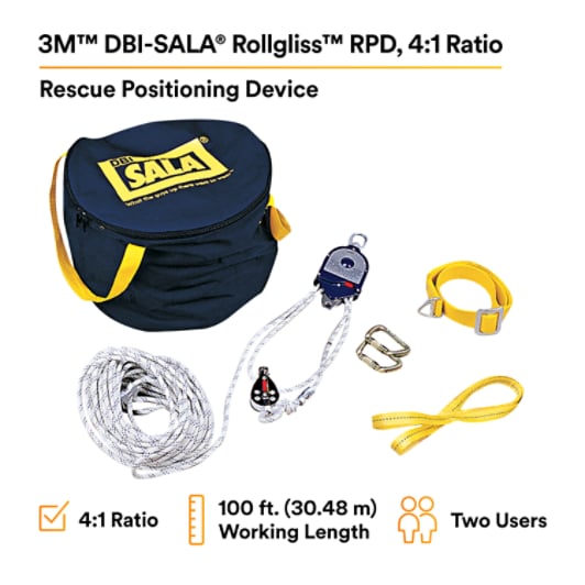 3M™ DBI-SALA® Rollgliss™ RPD Rescue Sling 3302002, Polyester, Yellow, 36 in
