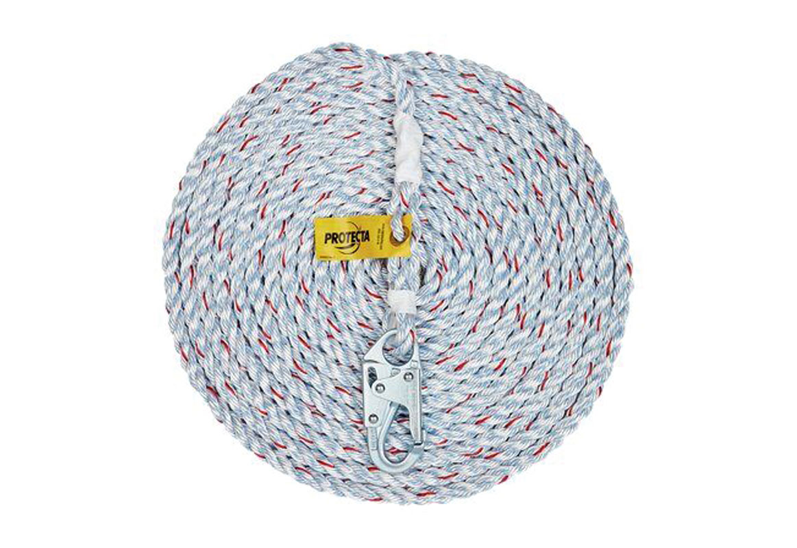 3M™ Protecta® Rope Lifeline with Thimble Both Ends SSR100-30TE, 5/8 in Polypropylene and Polyethylene Blend, Blue, 30 ft