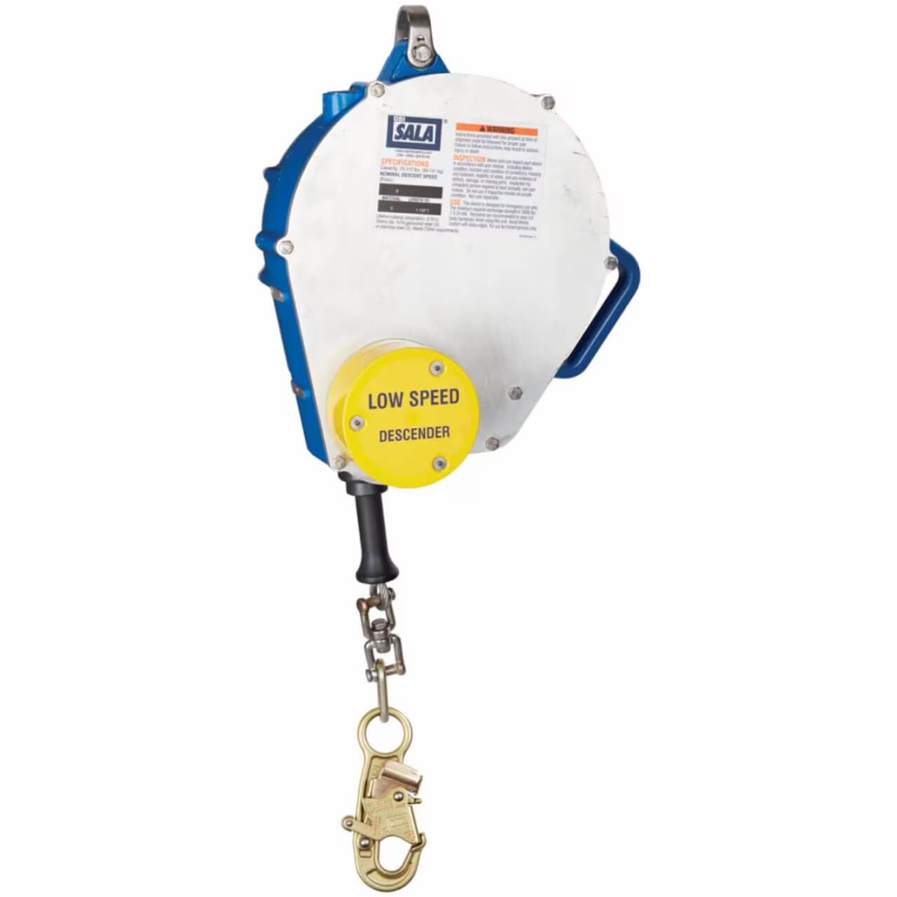 3M™ DBI-SALA® Automatic Descender Cable Assembly 3302100, Galvanized Steel, Hook 9502116, 115 ft