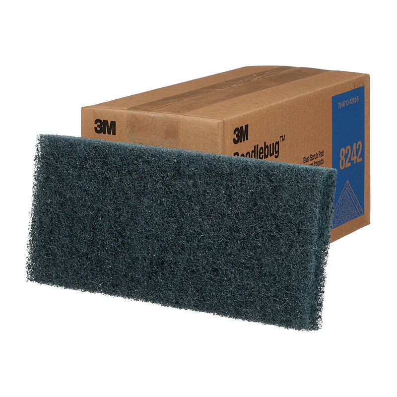 3M™ Doodlebug™ Utility Pad, 8242, 4-5/8 in x 10 in, Blue, 20/Case