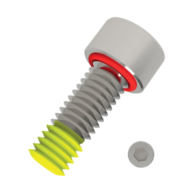 3M™ Hex Head Cap Screw 9510648, Locking Patch, Stainless Steel, 1/4 in-20 x 7/8 in