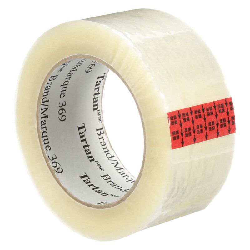 Tartan™ Box Sealing Tape 369, Clear, 48 mm x 1828 m, 4 Roll/Case