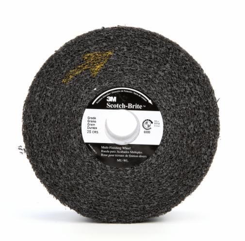 Scotch-Brite™ Multi-Finishing Wheel, MU-WL, CRS, 6 in x 1-1/2 x 1 in (15.24 cm x 3.81 cm x 2.54 cm)