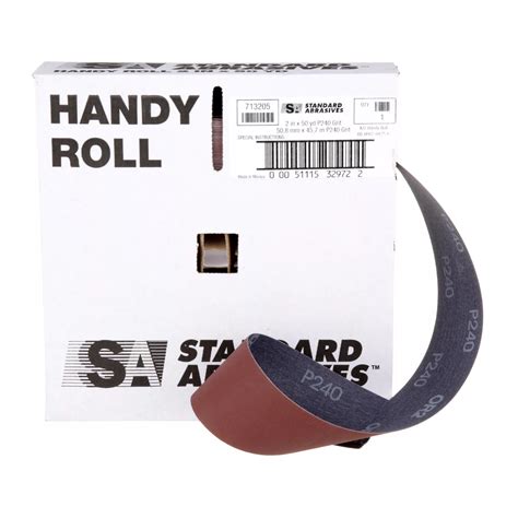 Standard Abrasives™ A/O Handy Roll 713205, 2 in x 50 yd 240 J-weight, 10 per case