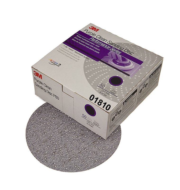 3M™ Hookit™ Purple Clean Sanding Disc, 334U, 30460, P800, C-weight, 5 in (12.7 cm)