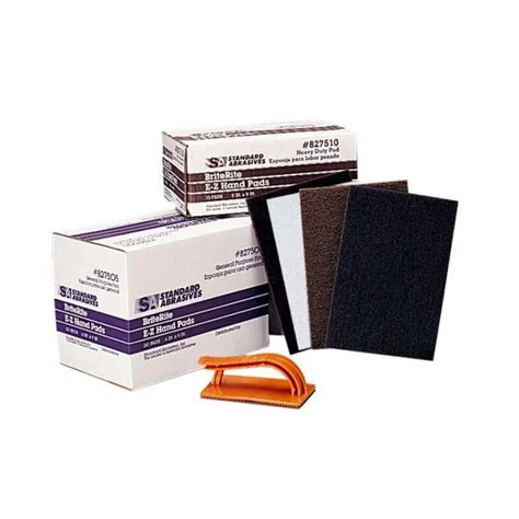 Standard Abrasives™ White Cleaning Hand Pad 827525, 6 in x 9 in, 60 pads per case