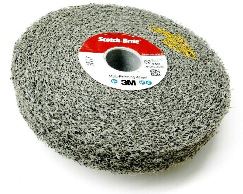 Scotch-Brite™ Multi-Finishing Wheel, MU-WL, FIN, 6 in x 1 in x 1 in (15.24 cm x 2.54 cm x 2.54 cm)