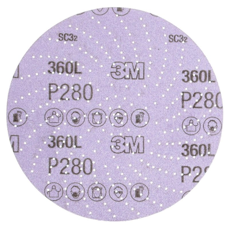 3M Xtract™ Film Disc 360L, 20800, P280, 3 mil (0.0762 mm), 6 in (152.4 mm), 100/Carton, 500/Case