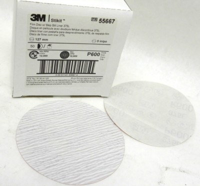 3M™ Stikit™ Film Disc, 375L, P600, 6 in x NH (152.4 mm x NH)