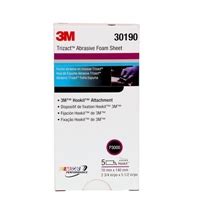 3M™ Trizact™ Hookit™ Foam Sheet 30190, 2 3/4 in x 5 1/2 in (70 mm x 140 mm), 3000 grade, 5 Sheets/Pack, 10 Packs/Case