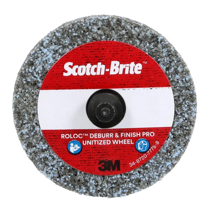 Scotch-Brite™ Roloc™ Deburr and Finish PRO TR Unitized Wheel, DP-UW, 6CMED+, 2 in x 1/4 in x NH (5.08 cm x 0.64 cm x NH)