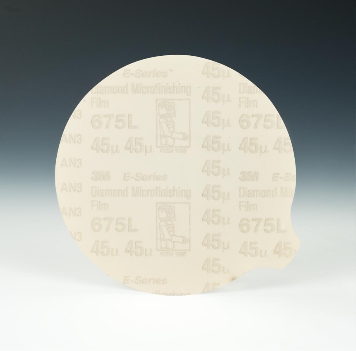 3M™ Hookit™ Diamond Microfinishing Film Disc, 675L, grade 20 micron, 5 in x NH (127 mm x NH)