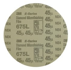 3M™ Hookit™ Diamond Microfinishing Film Disc, 675L, grade 45 micron, 4 in x 1/2 in (101.6 mm x 12.7 mm)