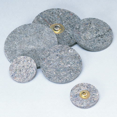 Standard Abrasives™ Quick Change TR Felt Polishing Disc 840380, 2 in (50.8 mm), 10/Carton, 100 ea/Case