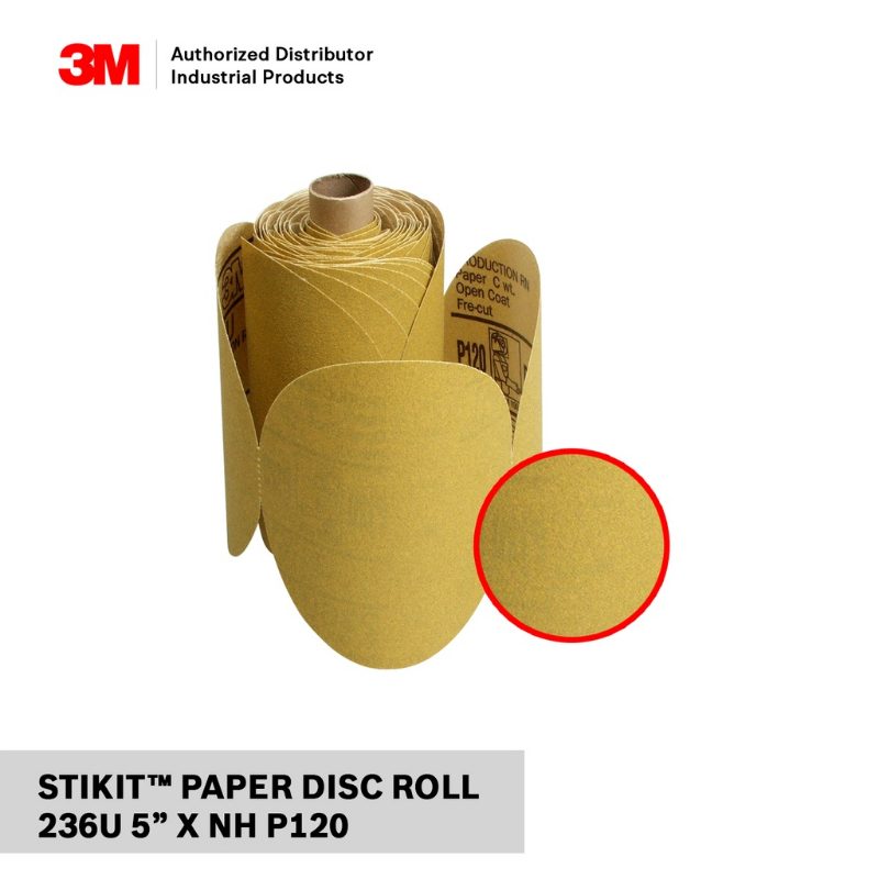 3M™ Paper Roll, 366UZ, grade 120, 24 in x 50 yd (609.6 mm x 45.7 m)