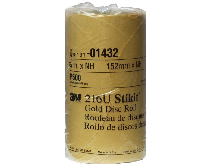 3M™ Stikit™ Gold Paper Roll, 216U, P240, 2 3/4 in x 45 yd (69.9 mm x 41.1 m)