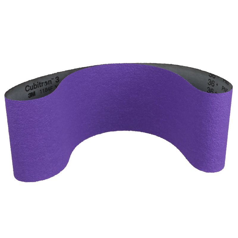 3M™ Cubitron™ 3 Cloth Belt 1184F, 36+ YF-weight, 6 in x 132 in (152.4 mm x 3352.8 mm), Film-lok, Single-flex, 10 ea/Case