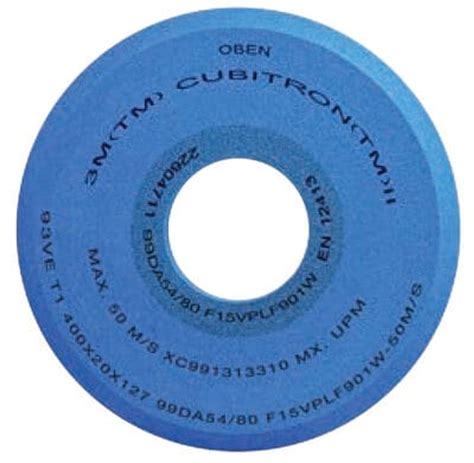 3M™ Cubitron™ II Vitrified Grinding Wheel 93VE,T2SP-542,8X101,6-W48,8 V30 U3,2 99DA120/120 K11VP901-32M/S ANSI DWG ZN16758 T36