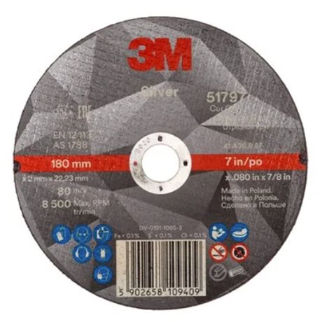 3M™Medium Cut Off Wheel 52GB T41-500X5X25,4 Z24 NBF-80M/S ANSI