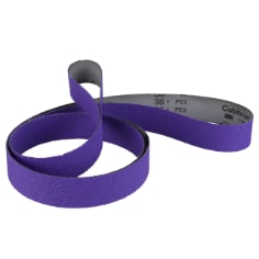 3M™ Cubitron™ 3 Cloth Belt 1184F, 36+ YF-weight, 2 in x 132 in (50.8 mm x 3352.8 mm), Film-lok, Single-flex, 50 ea/Case