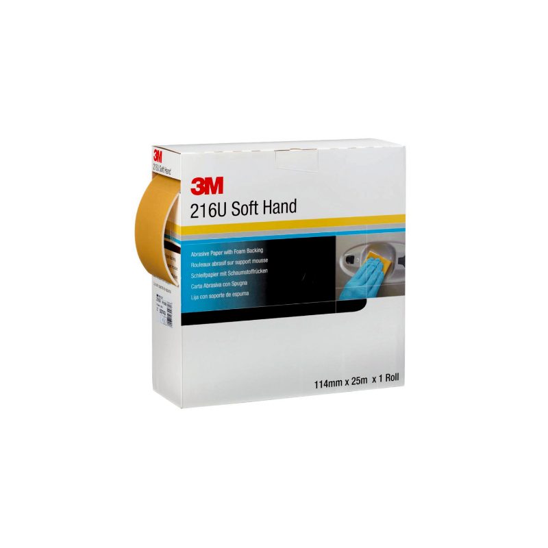 3M™ Precut Soft Hand Rolls, 216U, 50333, P240, 4.5 in x 27.34 yd. (11.4 cm x 25 m)