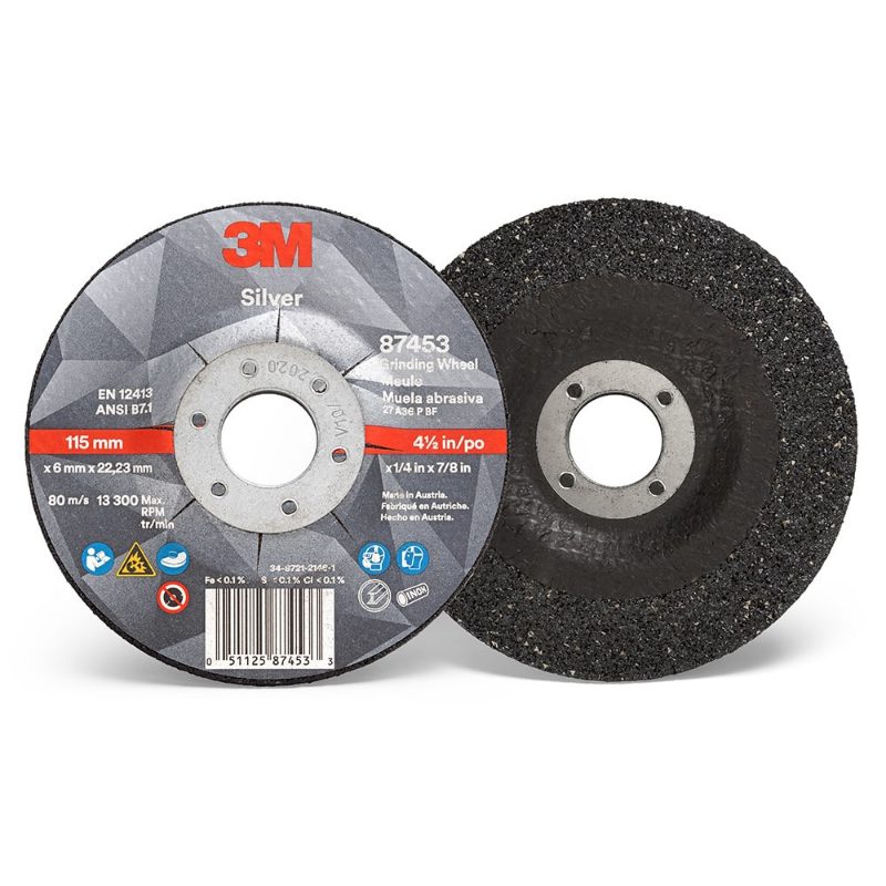 3M™ Cut & Grind Wheel 06462, T27, 4 1/2 in x 1/8 in x 7/8 in (114.3 mm x 3.2 mm x 22.2 mm), 10/Inner, 20/Case