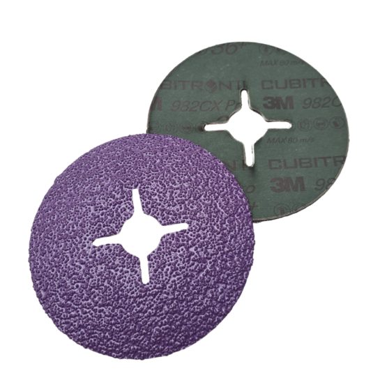 3M™ Cubitron™ II Fibre Disc 982CX Pro, 36+, Die 700BB, 7 in x 7/8 in, 25/Inner, 100/Case