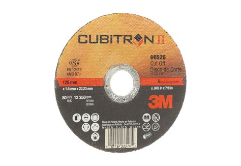 3M™ Cubitron™ II Cut-Off Wheel, 66526, T1, black, 127 mm x 1.14 mm x 22 mm