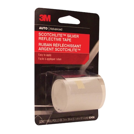 3M™ Scotchlite™ Reflective Tape 03456C, 2 in x 36 in, Silver