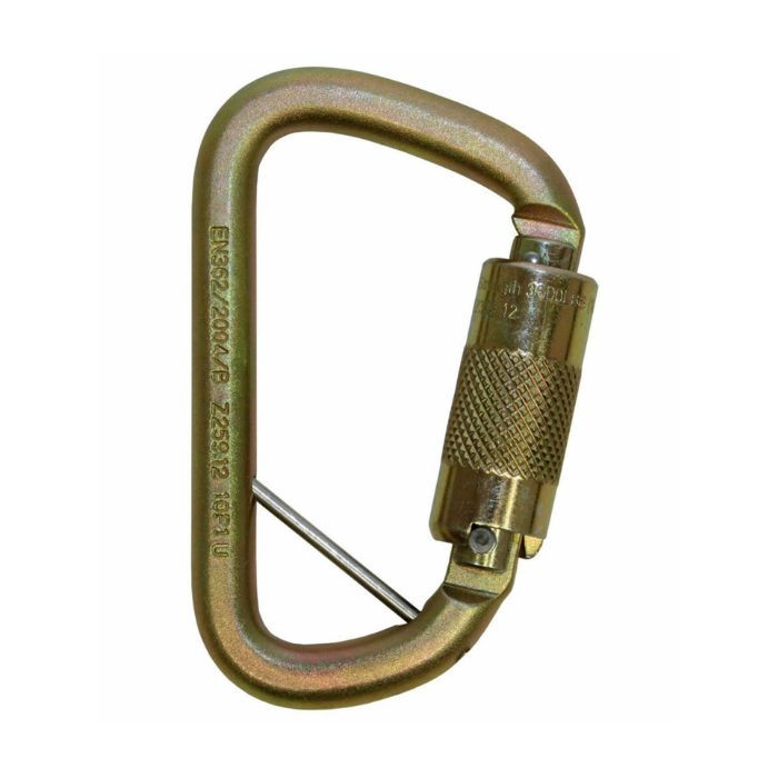 3M™ DBI-SALA® Self-Closing/Triple Locking Carabiner 2000159, Zinc Plated Steel, 19 mm Gate