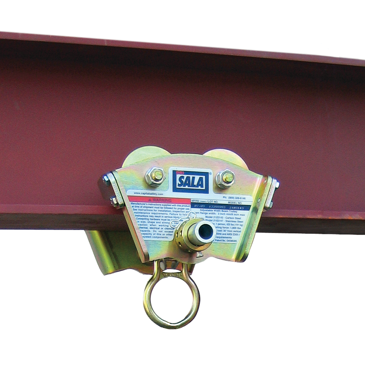 3M™ DBI-SALA® Outdoor Steel Overhead Horizontal Trolley Rail Assembly 8530687, 10 ft (3 m)
