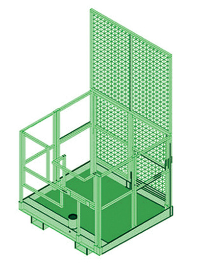 3M™ DBI-SALA® Advanced Forklift Basket Davit Base, 8510568, green, silver