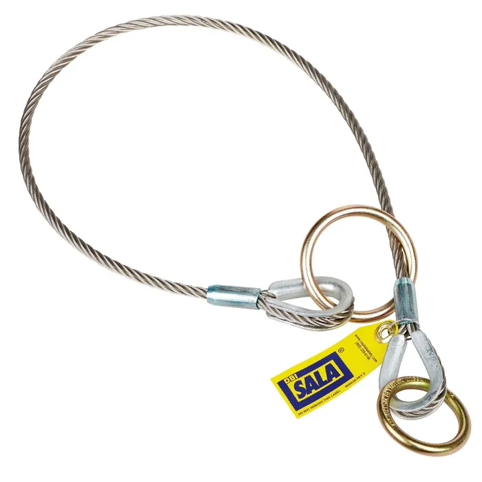 3M™ DBI-SALA® Pass-Thru Cable Tie-Off Adapter Anchor 5900550C, Stainless Steel, Flemish Eye, 4 ft (1.2 m)