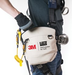 3M™ DBI-SALA® Utility Pouch, 1500130, with zipper, white canvas