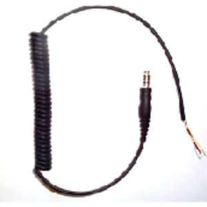 3M™ Peltor™ HTM79 1/4 in Molded Stereo Plug/Curly Cable Assembly, HL2B, 1 ea/cs