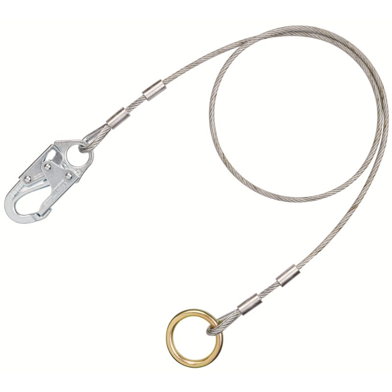 3M™ Protecta® Vinyl Coated Cable O-ring Extension Anchor AJ408CG-5, Galvanized Steel, 5 ft (1.5 m)
