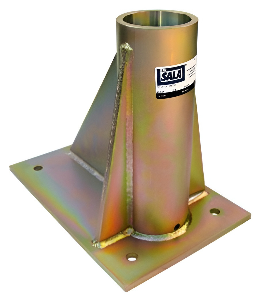 3M™ DBI-SALA® Confined Space Permanent Offset Wall Mount Sleeve Davit Mast Base 8530305, Zinc Plated Steel, 14 in (355.6 mm) Off
