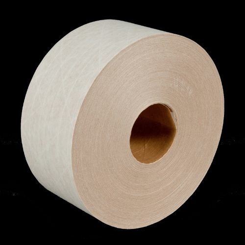 3M™Water Activated Paper Tape 6145, White, Light Duty Reinforced, 72 mm x 450 ft, 10 Rolls/Case, Bulk