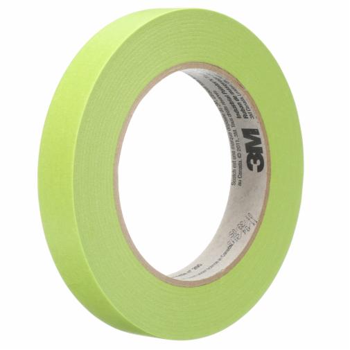 3M™ Industrial Painter's Tape, 205, green, 5 mil (0.18 mm), 1/2 in x 60 yd (12 mm x 55 m)