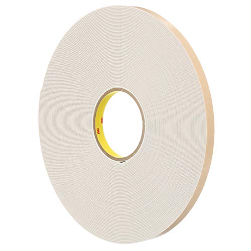 3M™ Double Coated Polyethylene Foam Tape, 4496W, white, 54.0 in x 36.0 yd (137.2 cm x 32.9 m), bulk