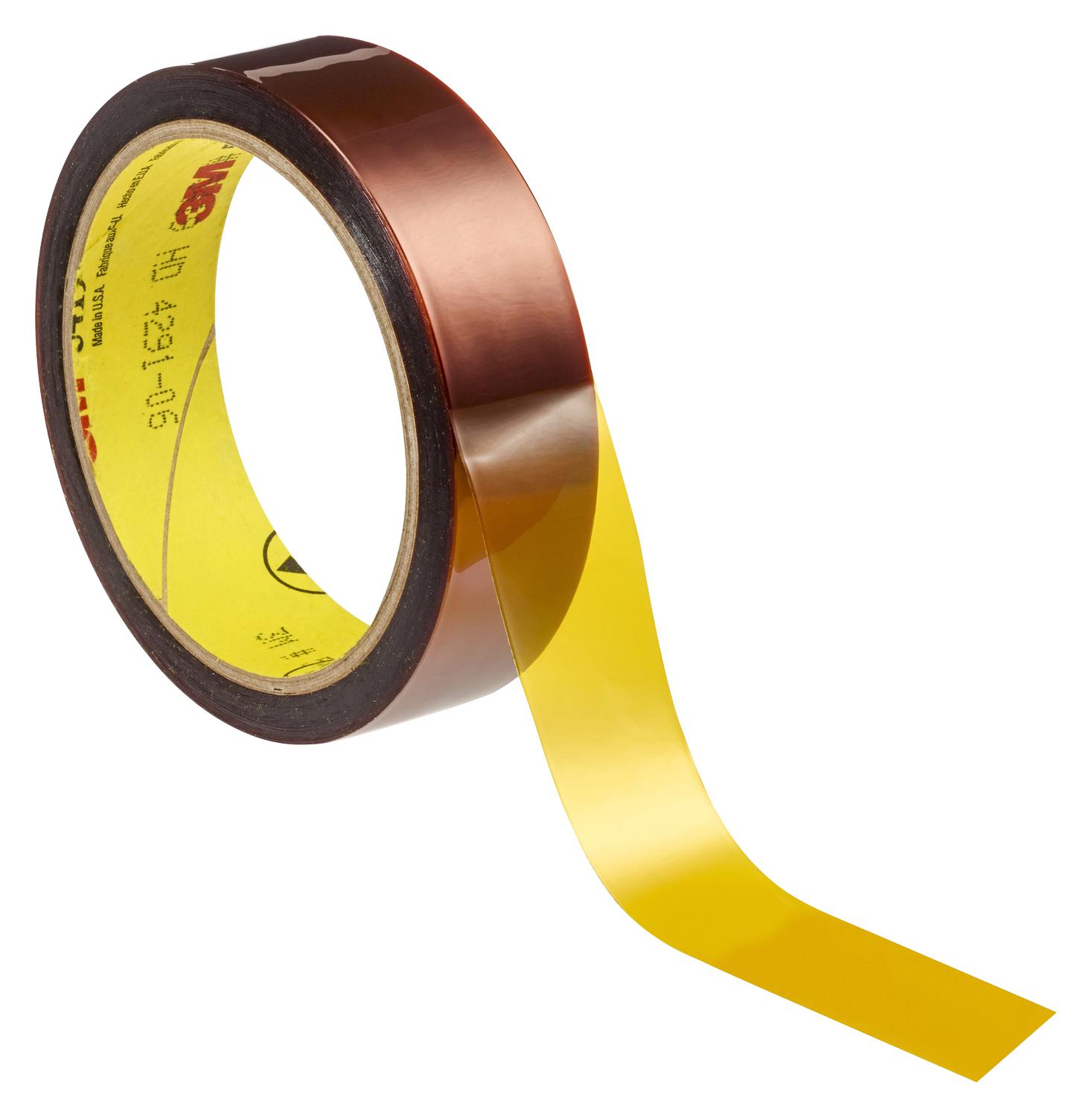 3M™ Polyimide Film Tape 5413 Amber, 1 in x 36 yd 2.7 mil, 9 per case Boxed