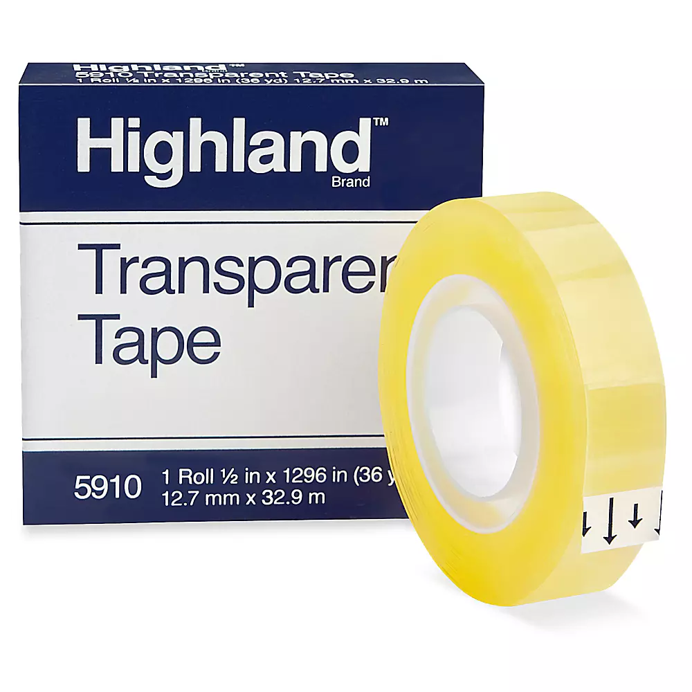 3M™ Highland™ Clear Tape Premium Pack, 500-18PP, 0.7 in x 36 yd (18 mm x 33 m)