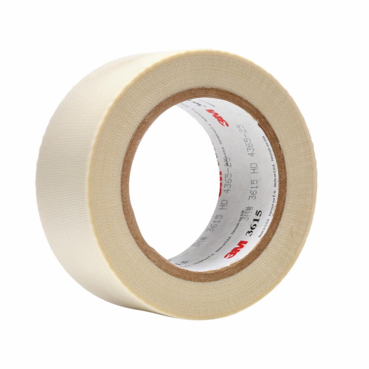 3M™ General Purpose Glass Cloth Tape, 3615, white, 1.0 in x 36.0 yd x 7.0 mil (2.5 cm x 32.9 m x 0.2 mm)