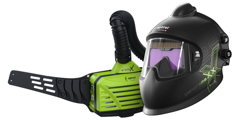 Optrel e3000x system with panoramaxx 2.5 papr helmet