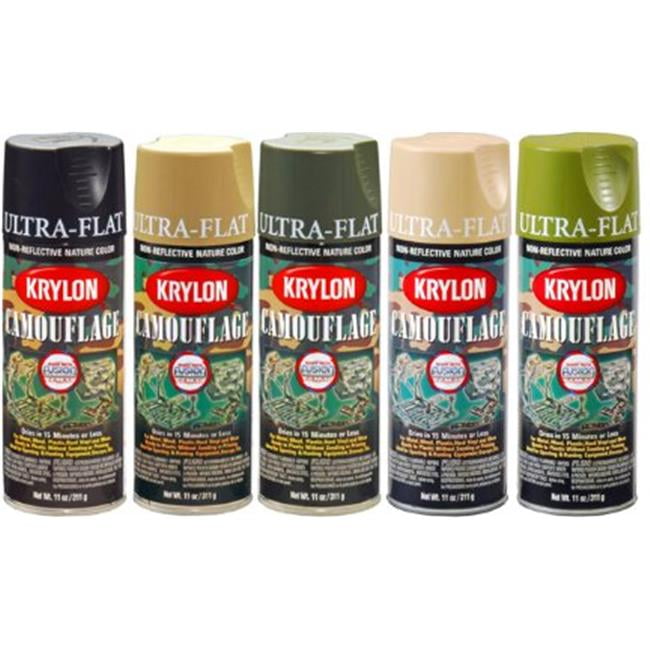 Krylon® Camouflage Paint, Flat, Khaki, 312 g