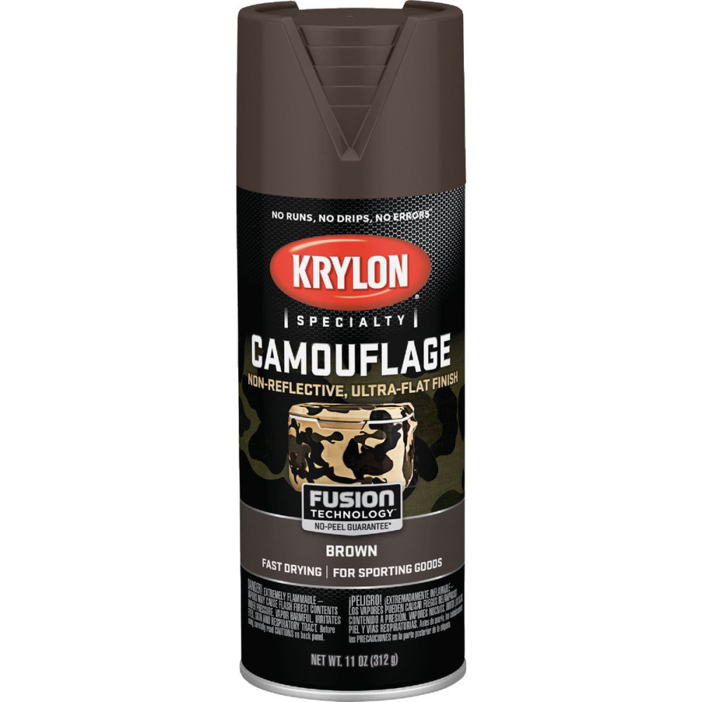 Krylon® Camouflage Paint, Flat, Brown, 340 g