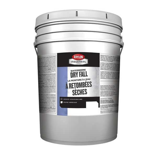 Krylon® Industrial Waterborne Dry Fall, Semi-Gloss, White, 5 Gallon